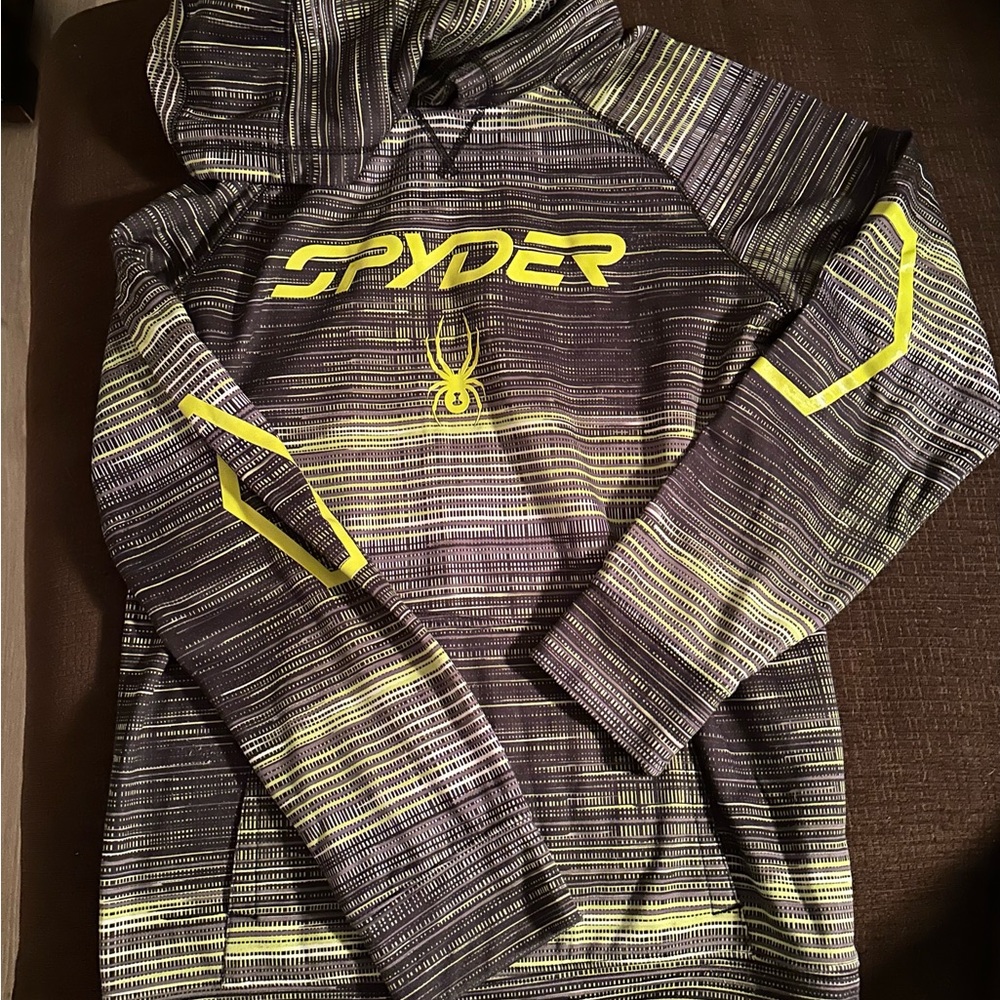 Spyder Hoodie with Neon Yellow Highlights
